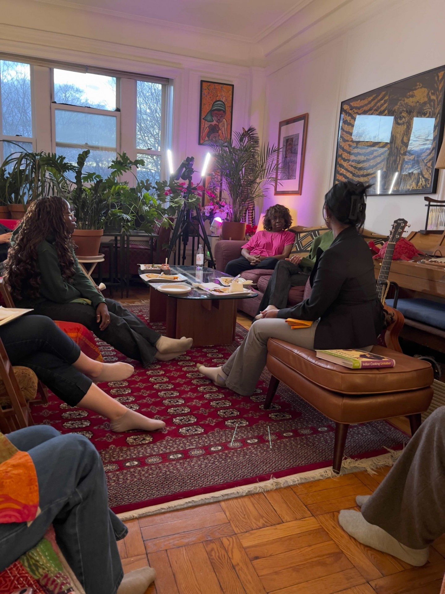 Fellows visit Chaplain Davis. 