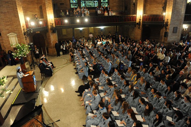 Graduates in chapel