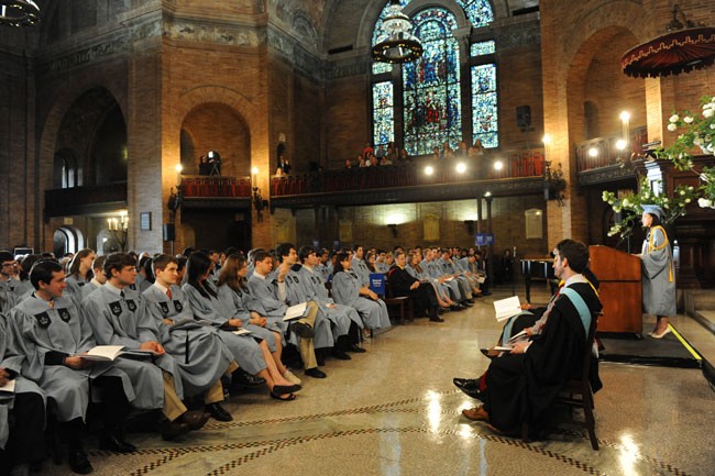 Graduates in chapel